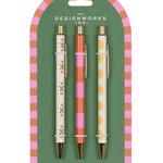 Dopo Green Flower Stripe Lemon Set 3 Pens