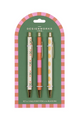 Dopo Green Flower Stripe Lemon Set 3 Pens
