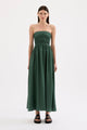 Zuri Emerald Strapless Tencel Maxi Dress