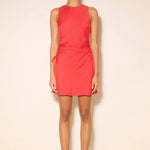 Rae Fiesta Red Sleeveless Satin Crinkle Mini Dress