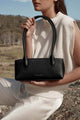 The Lost Black Structured Handle Small Shoulder Bag