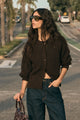 Duchess Chocolate Wool Blend Cardigan