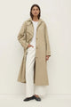 Waverly Tan Long Cotton Car Coat