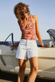 Super Mirage White Light Denim Short
