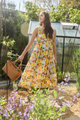 Cintrana Fruit Salad Floral Sleeveless Midi Dress