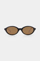 Mirabel Black Narrow Oval Sunglasses
