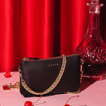 Lily Crossbody Black Bag with Chain