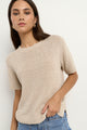 Loveable Natural Tape Yarn Knit Tee