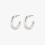 Maddie Pi Silver Chunky Hoop Earrings ACC Jewellery Pilgrim   