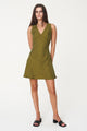 Misa Moss Cupro Shift Dress