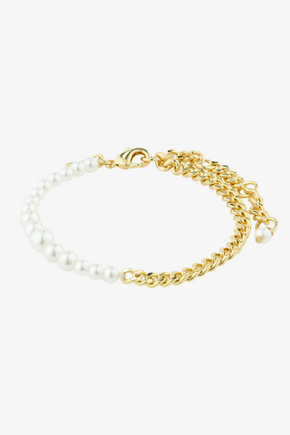 gold and pearl bracelet