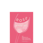 Book cover with a pink background and white text about pink cocktails and drinks.