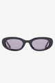 Lourdes Black Oval Sunglasses