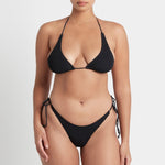 Sofie Black Eco Triangle Bikini Top OS WW Swim Bond Eye   