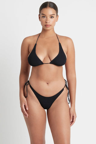 Sofie Black Eco Triangle Bikini Top OS WW Swim Bond Eye   