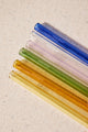 Reusable Glass Multi Colour Cocktail Straws