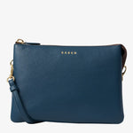 navy handbag