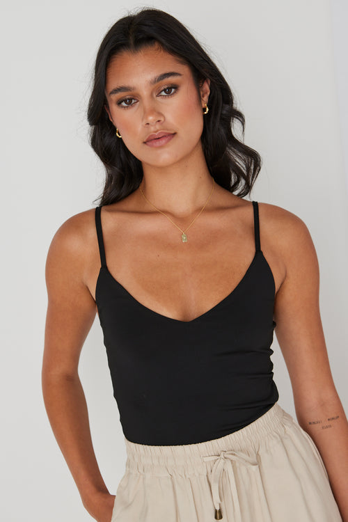 Tribute Black Knit Bralette WW Top Georgia Mae   