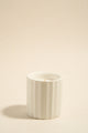 Wide Rib White Ceramic Scented Candle