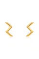 Zig Zag Gold Stud Earring