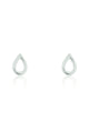 Open Drop Silver Stud Earring