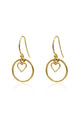 Heart Halo 14k Gold Plate Earrings