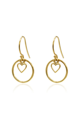 Heart Halo 14k Gold Plate Earrings ACC Jewellery Linda Tahija   