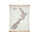 Map of New Zealand Wall Chart Medium 600mm Wide