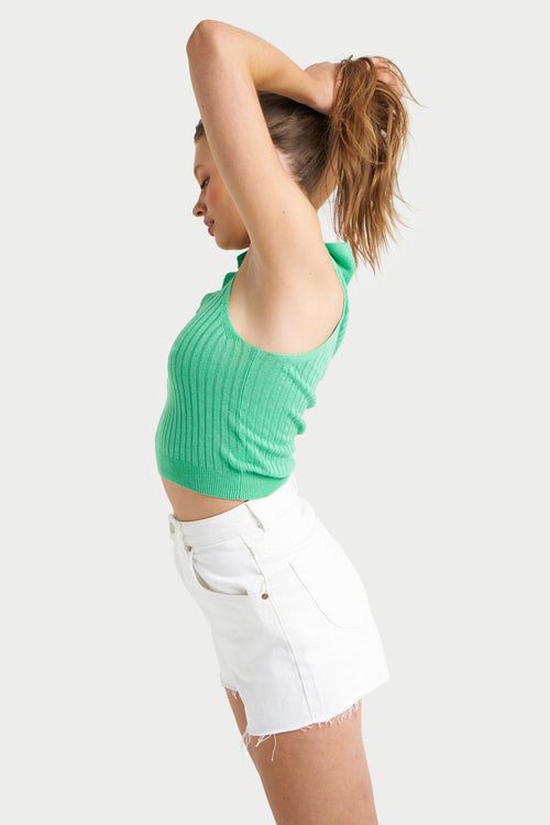 Mirage Vintage White Denim Short WW Shorts Rollas   