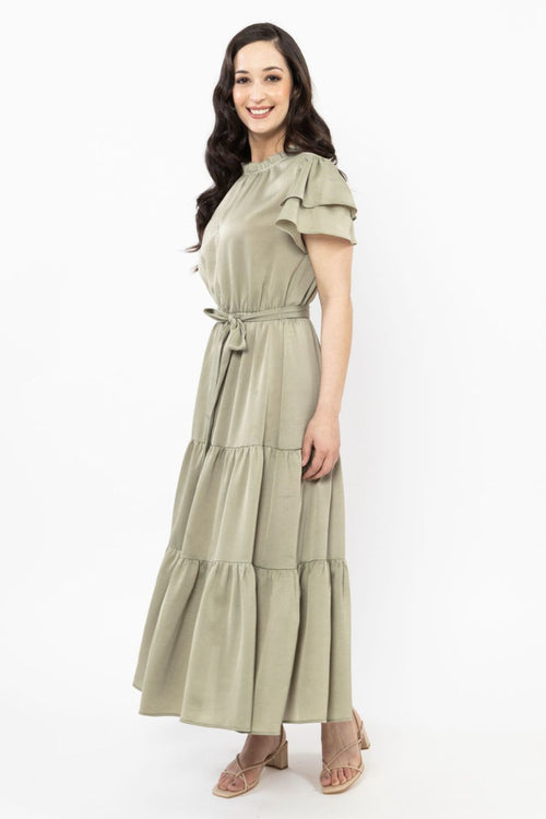 Cruise Sage SS Tiered Maxi Dress WW Dress Seeking Lola   