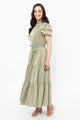 Cruise Sage SS Tiered Maxi Dress