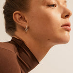 Solidarity Recycled Small Bubbles Hoop Earrings Silver ACC Jewellery Pilgrim   