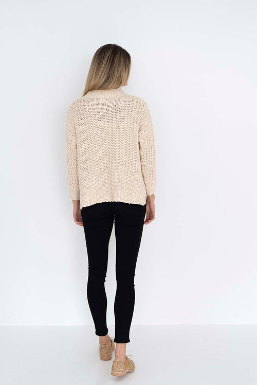 Coco Natural Cable Knit Jumper WW Knitwear Humidity Lifestyle   