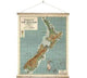 NZ Dominion Map Wall Chart Large 800mm Wide