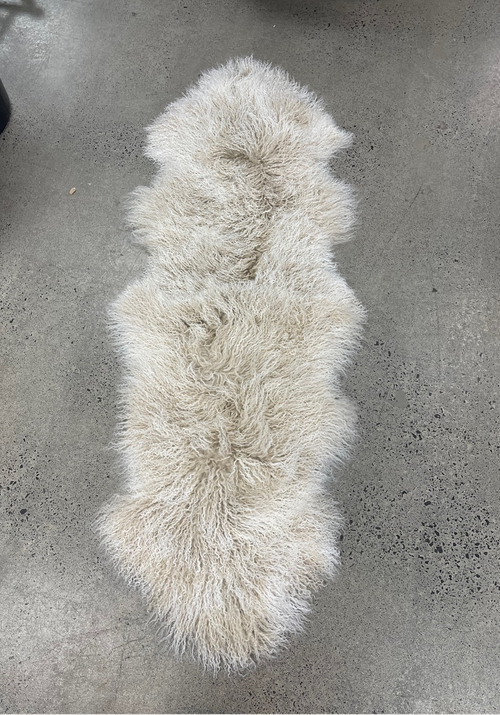 Tibetan Lamb Oatmeal Double 160cm Hide HW Hides Kinsley   