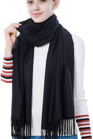 Cecile Super Soft Black Scarf ACC Scarves Sass   