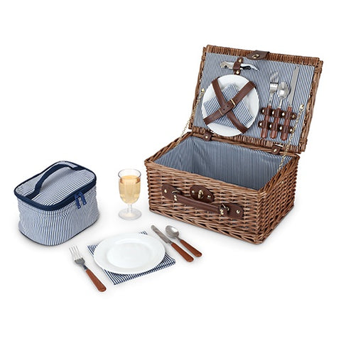 Seaside Newport Wicker Picnic Basket HW Serveware - Plate, Bowl, Servers, Dish, Platter Twine Living   