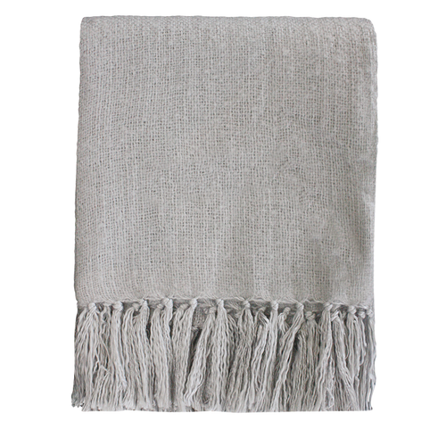 Rhapsody Acrylic Brushed Concrete Throw 130x150cm HW Throws Mulberi   