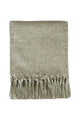 Rhapsody Acrylic Brushed Muted Sage Throw 130x150cm