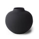 Mona Iron Round Black Vase