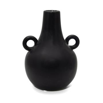 Sven Black Vase with Handles 16x21.5cm HW Decor - Bookend, Hook, Urn, Vase, Sculpture NED Collections   