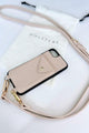 Manhattan Cream Pink Pebbled Leather IPhone Crossbody Case