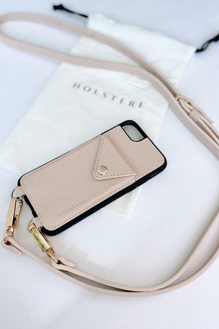 Manhattan Cream Pink Pebbled Leather IPhone Crossbody Case ACC Bags - Wallets+Straps Cosmetic Laptop Ph cases Holstere   