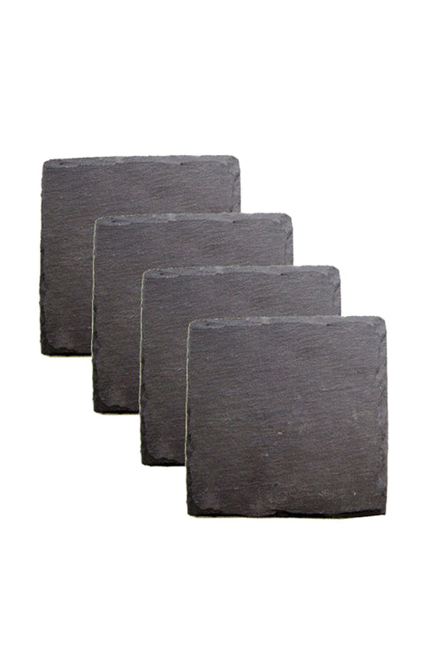 Square Slate Coasters Set of 4 HW Serveware - Plate, Bowl, Servers, Dish, Platter Twine Living   