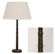 Havana Ridged Candlestick Lamp with Oatmeal 36cm Shade