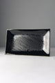 Matte Black with Shiny Edge Rectangle Platter 33cm