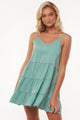 Byron Strappy Mint Green Crossover Back Dress