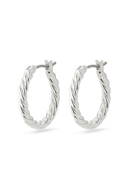 Cece Twisted Ring Earring ACC Jewellery Pilgrim Silver d 