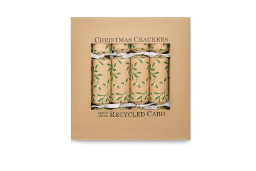 Green Mistletoe Christmas Crackers set of 6 HW Christmas Celebration Crackers   