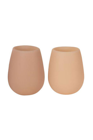 Silicone Stemless Nairobi Camel Taupe Glasses Set2 HW Drink Bottles, Coolers, Takeaway Cups Porter Green   